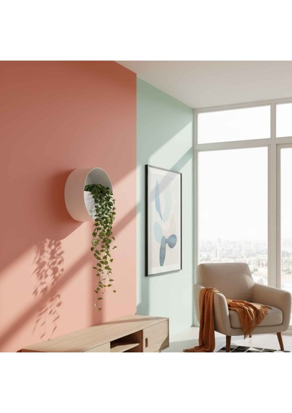 Aura Levitia Fiber Saksı - 30CM x 15CM Duvar Saksısı