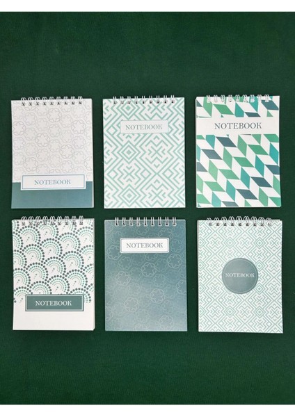 6'lı Defter Seti 10X13,5 cm Çizgili Defter 40 Yaprak Üstten Spiralli Cep Defteri fiyatları