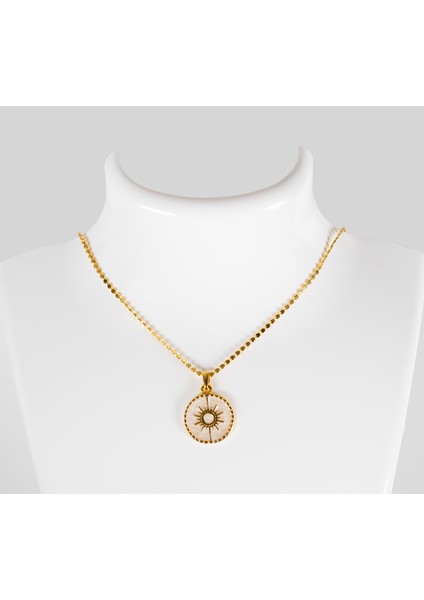 Enerjik ve Şık Güneş Figürlü Kadın Kolye Ayarlanabilir Zincir Uzunluğu 3 Farklı Zincir Seçeneği fiyatları