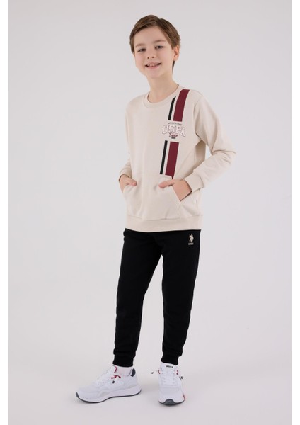 US2200 - Bej - U.s. Polo Assn Kids Erkek Eşofman Takımı