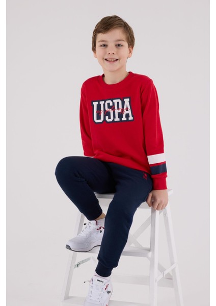 US2213 - Kırmızı - U.s. Polo Assn Kids Erkek Eşofman Takımı