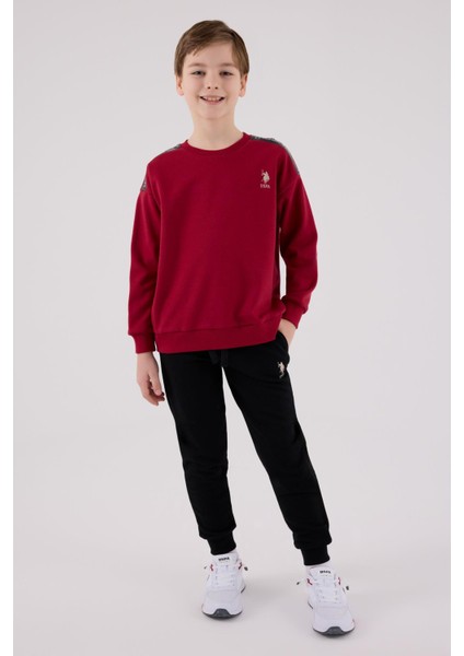 US2202 - Bordo - U.s. Polo Assn Kids Erkek Eşofman Takımı