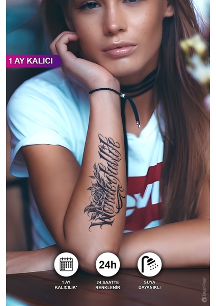 Wonderful Life Yazılı 1 Ay Kalıcı Dövme