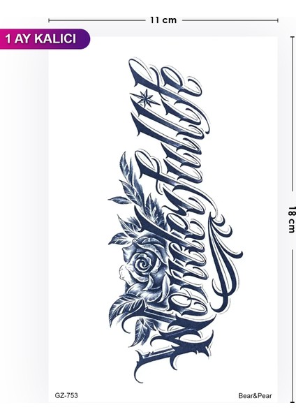 Wonderful Life Yazılı 1 Ay Kalıcı Dövme fiyatları