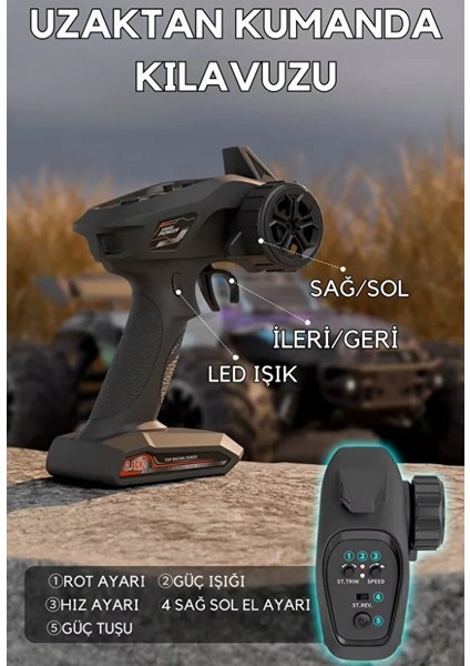 50 Km Hız Yapan Elektrikli Araba Uzaktan Kumandalı 4x4 Arazi Aracı Off-Road Araba fırsatları