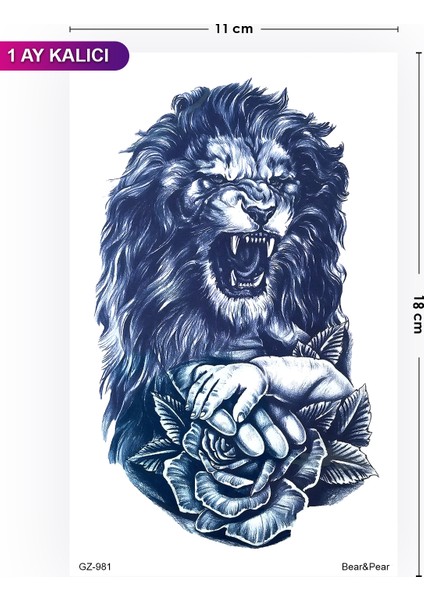 1 Ay Kalıcı Geçici Dövme Aslan Dövmesi fiyatları