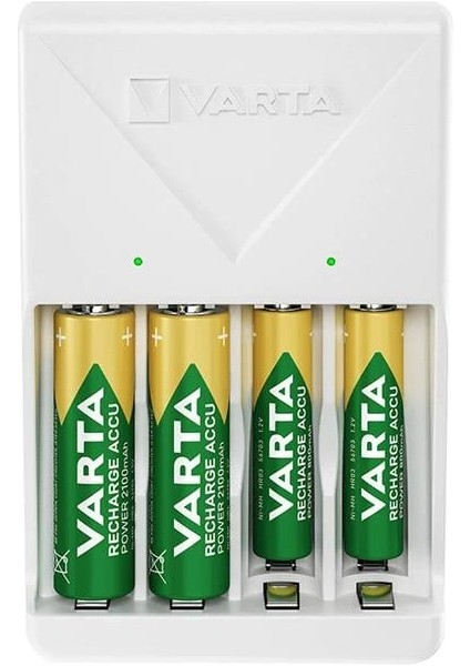 Varta Plug Aa/aaa Kalem Pil Şarj Cihazı Aleti - 4 Adet 2100MAH Aa Hr6 Nı-Mh Şarj Edilebilir Pil Hediyeli fırsatları