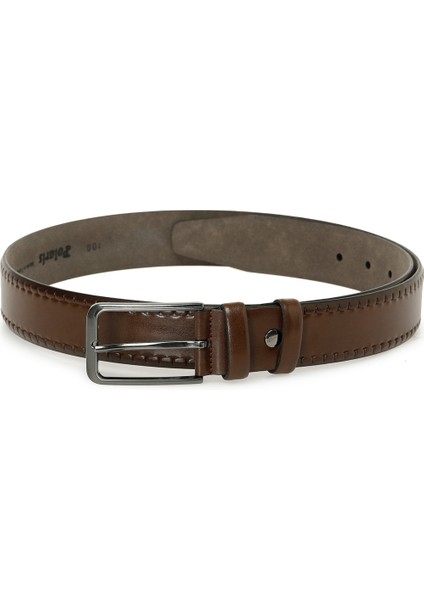 Gm Dr Kenar Baskı 5pr Kahverengi Erkek Kemer