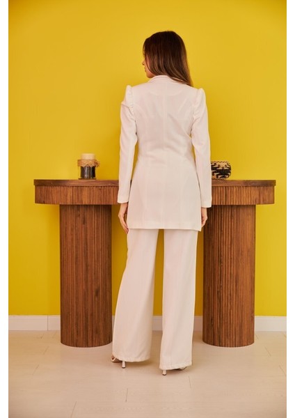 Ekru Blazer Düğmeli Ceket fırsatları