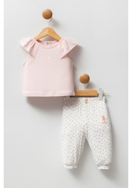 Kız Bebek Pudra Pijama Takım 50322900-VR042