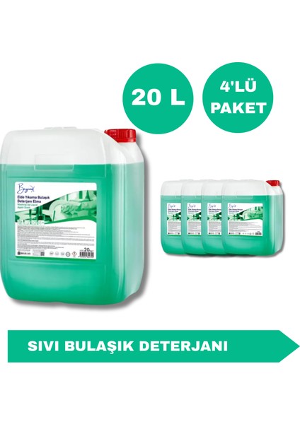 Beginox Sıvı Bulaşık Deterjanı 20 L 4'lü Avantaj Paketi