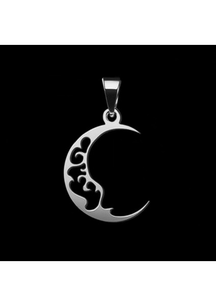 925 Ayar gümüş kolye ay SM9042