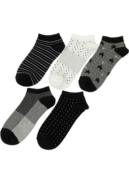 Nıght 5 Lı Ptk-W 5pr Siyah Kadın 5'li Patik Çorap