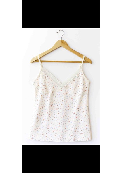 Dantel Detaylı Askılı Pamuklu Ikili Atlet