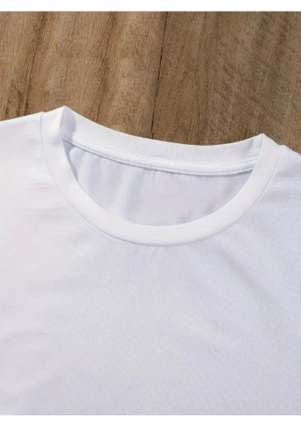 Yaza Özel Mevsimlik Baskılı Bisiklet Yaka Pamuklu Beyaz Kadın/erkek Unisex Oversize Tshirt indirimleri