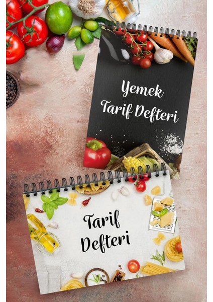 2'li Yemek Tarif Defteri Seti 100 Yaprak