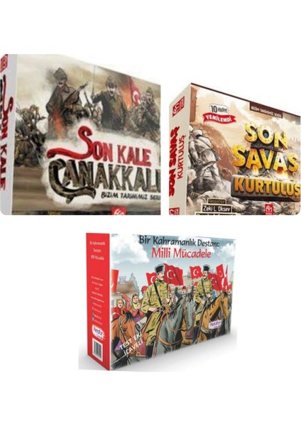 Son Kale Çanakkale-Son Savaş Kurtuluş Hikaye ve Kahramanlık Destanı–milli Mücadele Seti (10 Lu)
