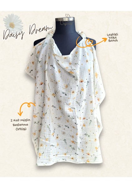 Daisy Dream Yenidoğan Müslin Hediye Kutusu Müslin Emzirme Örtüsü ,önlük,ağız Mendili