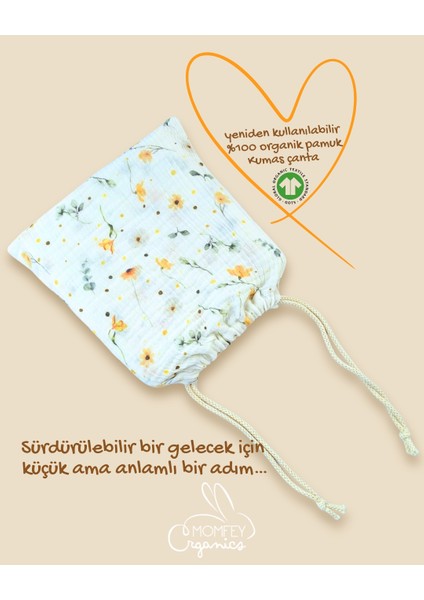 Daisy Dream Yenidoğan Müslin Hediye Kutusu Müslin Emzirme Örtüsü ,önlük,ağız Mendili