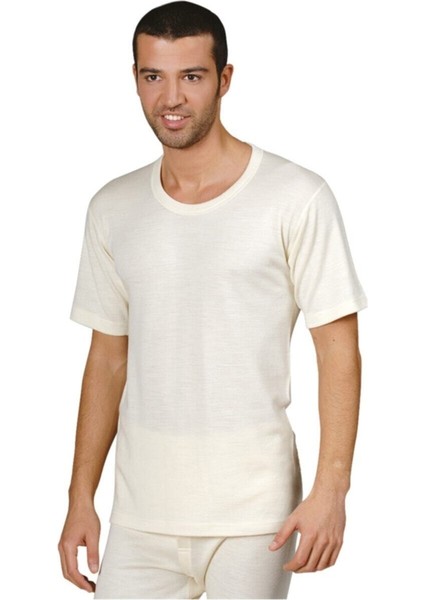 Unisex Bej Kısa Kol Içlik