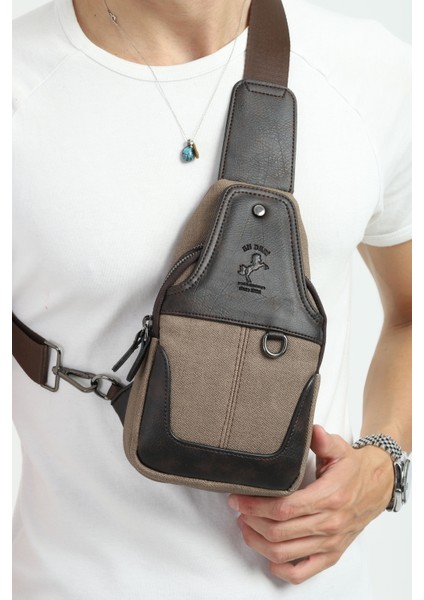 Kanvas Çok Bölmeli Günlük Çapraz Askılı Omuz Çantası