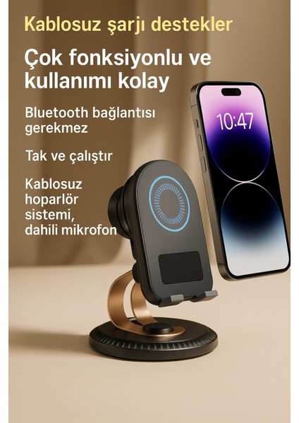 F69 4’ü 1 Arada Telefon – Tablet Standı Kablosuz Şarj Cihazı & Endüksiyon Hoparlörlü fiyatları