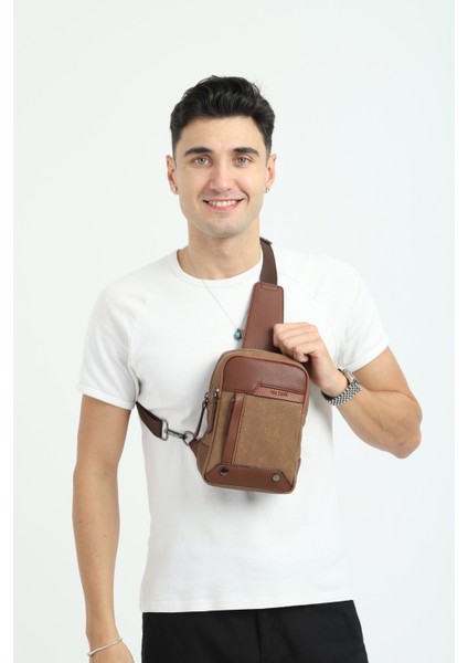 Erkek Siyah Çok Bölmeli Günlük Çapraz Askılı Omuz Çantası modelleri