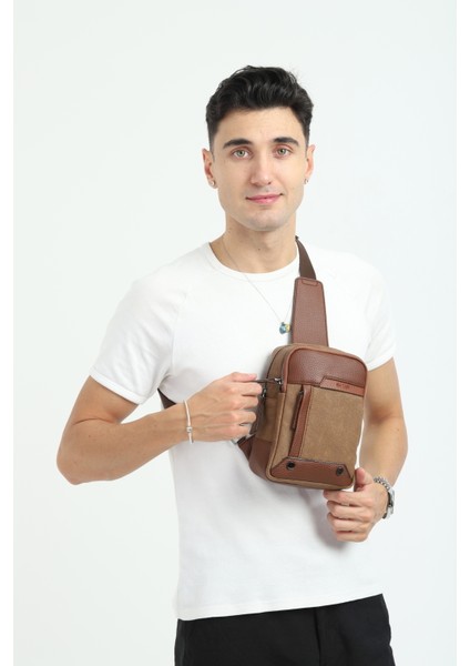 Erkek Siyah Çok Bölmeli Günlük Çapraz Askılı Omuz Çantası fırsatları