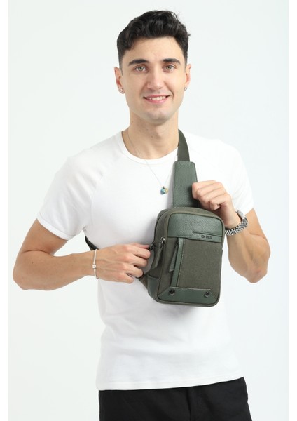 Erkek Siyah Çok Bölmeli Günlük Çapraz Askılı Omuz Çantası modelleri