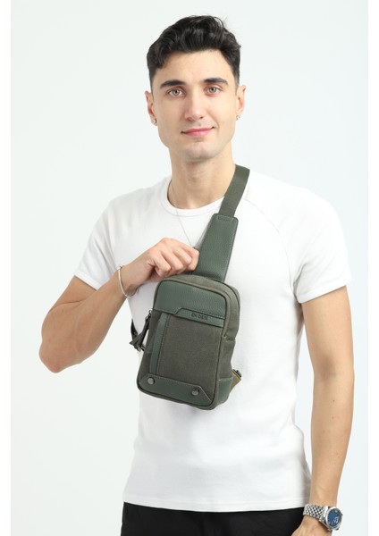 Erkek Siyah Çok Bölmeli Günlük Çapraz Askılı Omuz Çantası fırsatları