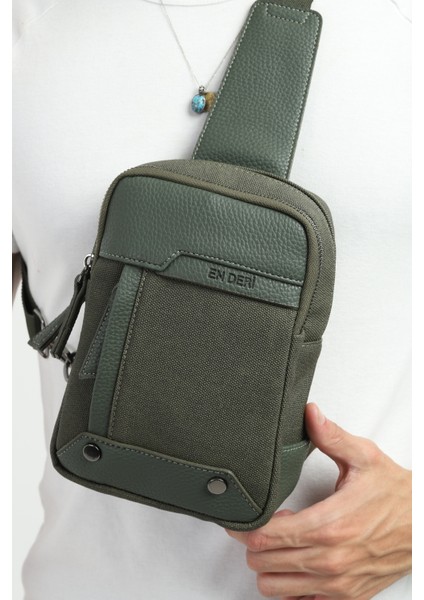 Erkek Siyah Çok Bölmeli Günlük Çapraz Askılı Omuz Çantası