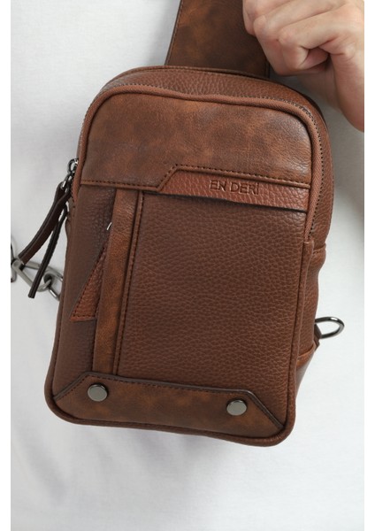 Erkek Siyah Çok Bölmeli Günlük Çapraz Askılı Omuz Çantası