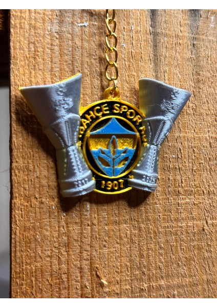 Fenerbahçe 3D Anahtarlık Gri Mavi Sarı Euroleague Kupası Temalı Renkli Taraftar Hediyesi Anahtarlık 2 Kupalı Fb Anahtarlık indirimleri