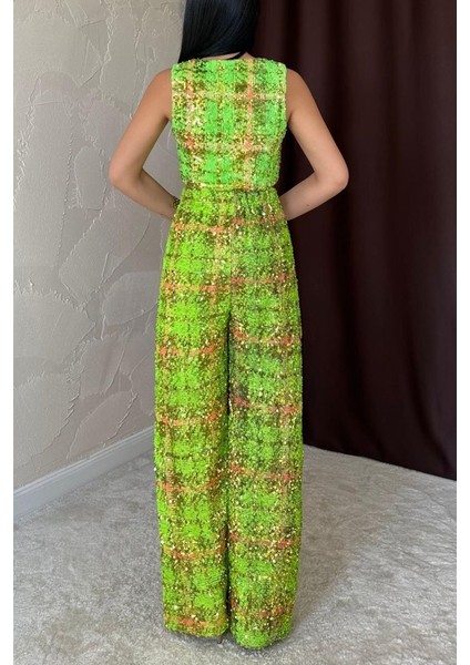 Yeşil Pullu Yelek ve Pantolon Takım fırsatları