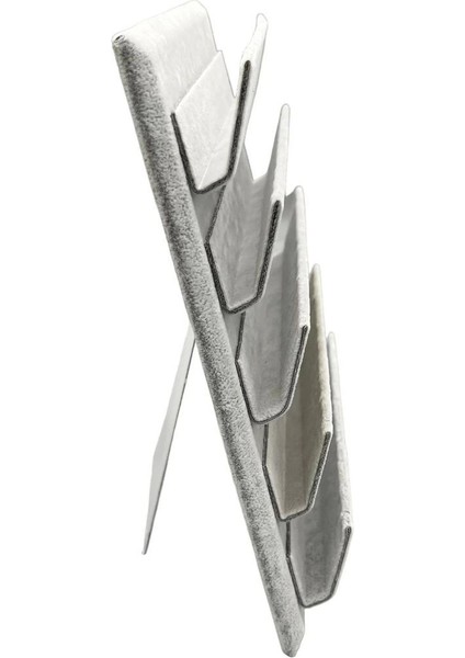 Süet Kumaş 20/16 cm Gri Renk Ayaklı Küpe Standı modelleri