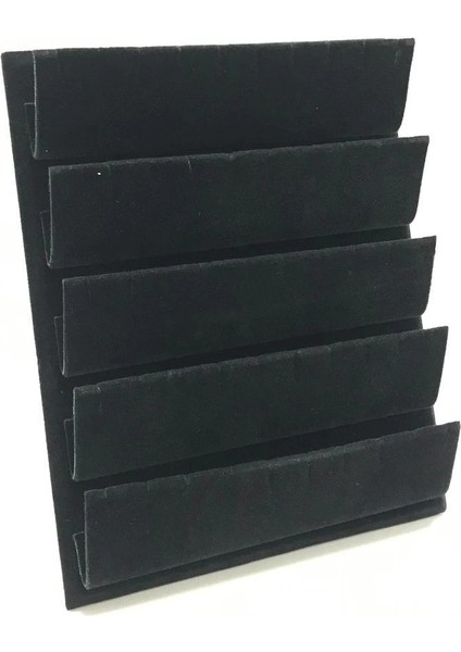 Süet Kumaş 20/16 cm Siyah Renk Ayaklı Küpe Standı