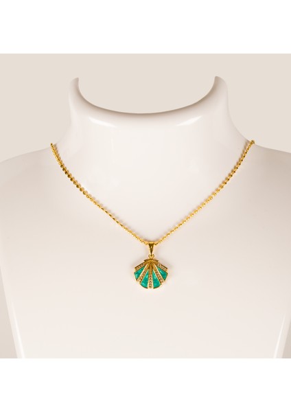 İnci ve Deniz Temalı Mavi Mineli İstiridye Kolye Zincir ile Birlikte Gönderilir Ve 3 Farklı Zincir Seçeneği fiyatları