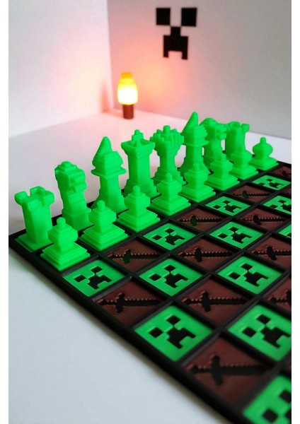 Minepixel Satranç (Chess) Seti Kutulu Oyun - Hediyelik, Dekor