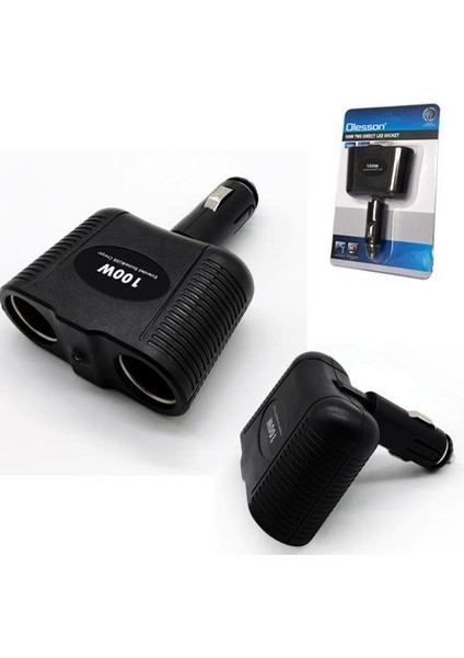 Olesson 1643 12-24V Çiftli 100W Araç Oto Tır Çakmak Çoklayıcı Çakmaklık Çoğaltıcı