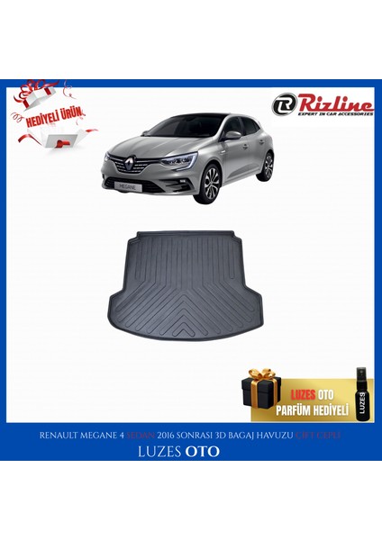 Renault Megane 4 Sedan 3D Bagaj Havuzu (Çift Cepli) 2016-2017-2018-2019-2020-2021-2022-2023-2024-2025