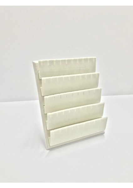 Süet Kumaş 20/16 cm Krem Renk Ayaklı Küpe Standı