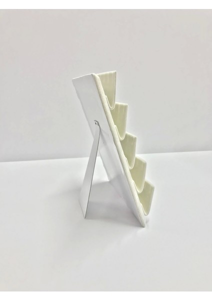 Süet Kumaş 20/16 cm Krem Renk Ayaklı Küpe Standı fiyatları