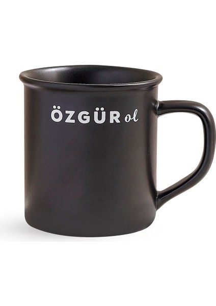 Özgür Ol Seramik Kupa 370 cc Siyah fırsatları