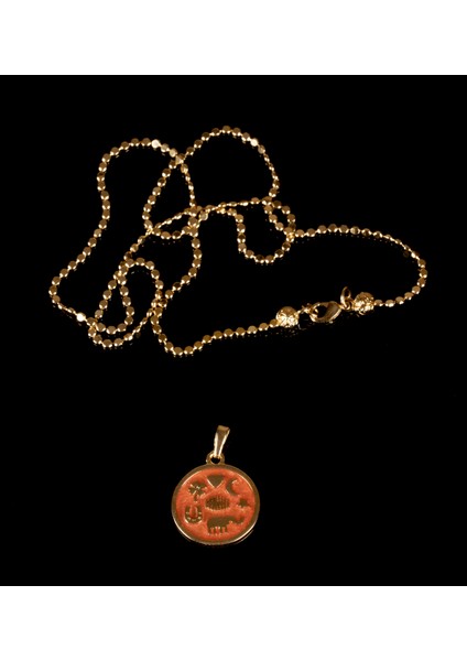 Yuvarlak 6 Figürlü Şans Kolyesi, Zincir ile Birlikte Gönderilir ve 3 Zincir Seçeneği modelleri