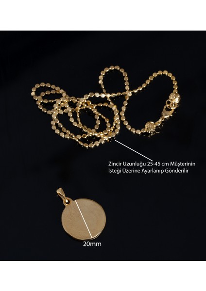 Yuvarlak 6 Figürlü Şans Kolyesi, Zincir ile Birlikte Gönderilir ve 3 Zincir Seçeneği fırsatları