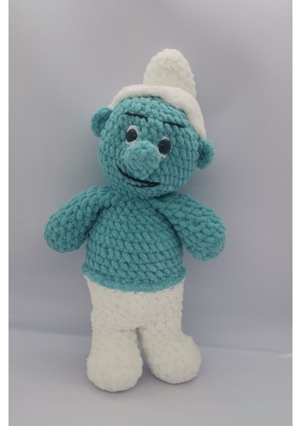 Amigurumi Şirinler Oyuncak El Yapımı Örme Kadife İp