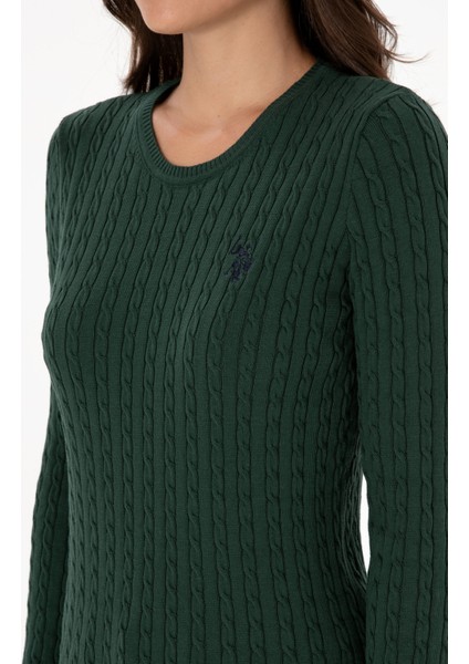 Kadın Koyu Yeşil Kazak /triko 50313626-VR079