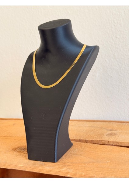 Kolye Büstü Siyah Takı Standı Organizer 20 cm 3 Bölmeli - 3D Baskı Takılık Büst Tarzı Dekoratif Şık Organizer fiyatları