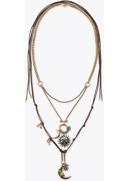 Güneş ve Ay Charm Kolye