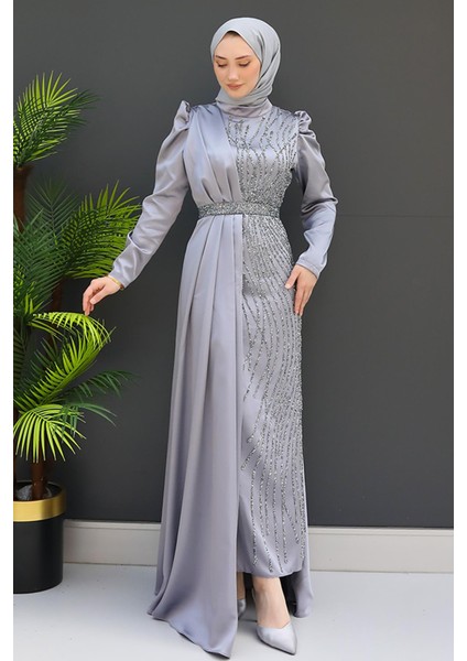 Yonca Pelerin Abiye Gri fırsatları